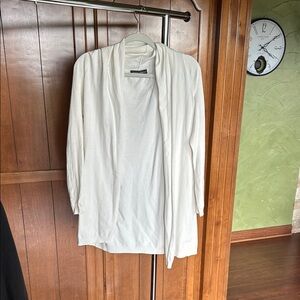 Women's Cream Open-Front Cardigan Sweater